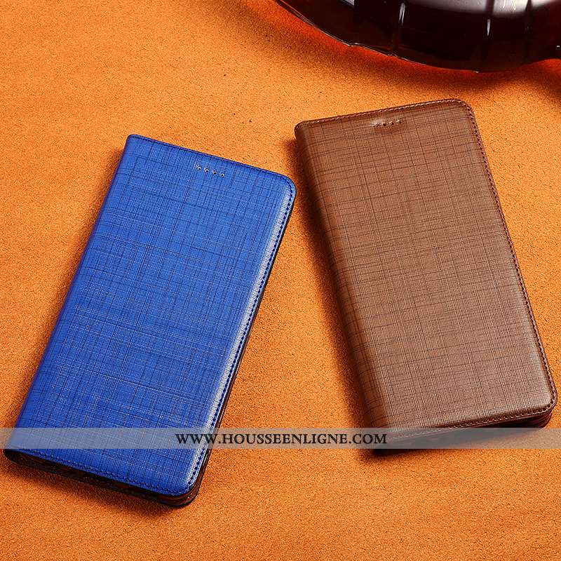 Étui Xiaomi Mi A3 Protection Cuir Véritable Fluide Doux Petit Coque Téléphone Portable Marron