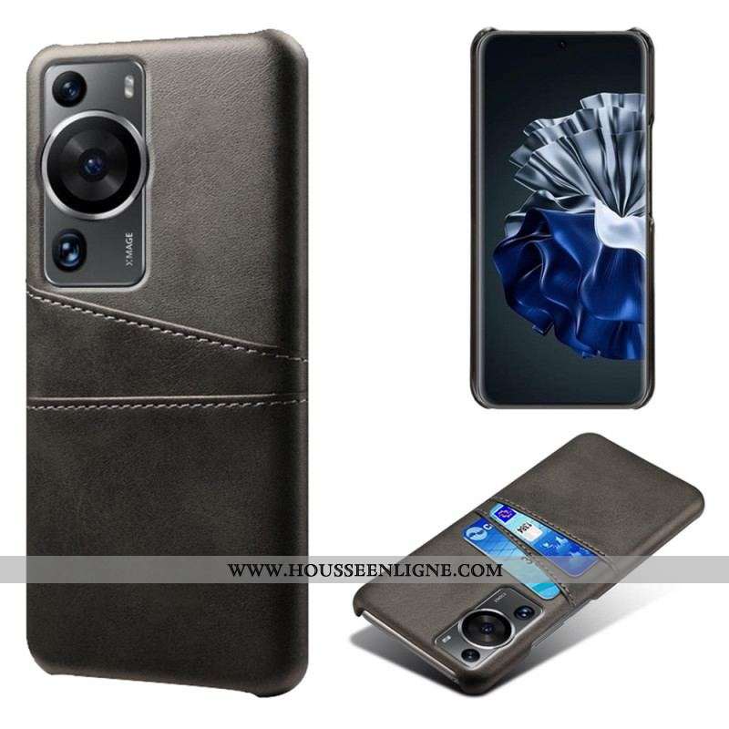 Coque Huawei P60 Pro Effet Cuir Porte-Cartes