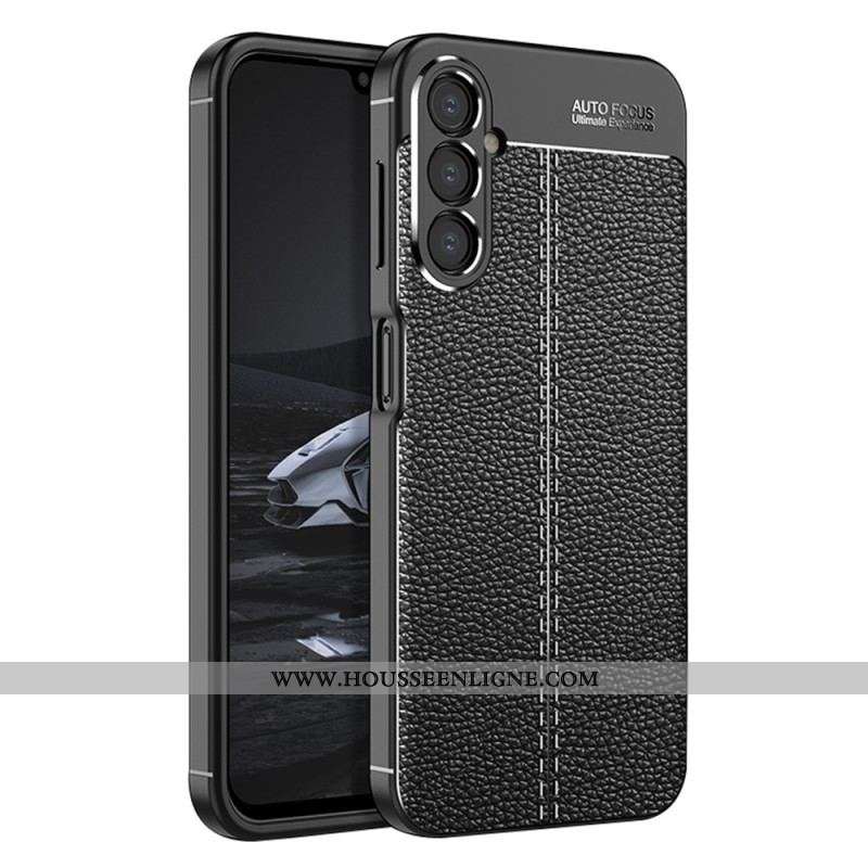 Coque Samsung Galaxy A14 5G / A14 Effet Cuir Litchi Double Line