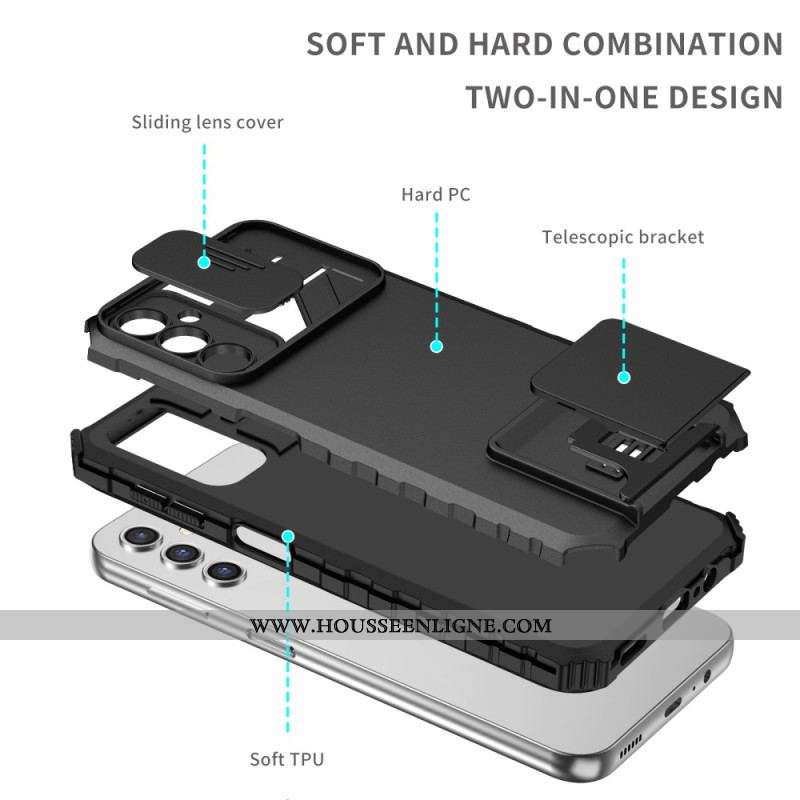 Coque Samsung Galaxy A14 5G / A14 Protège Appareil Photo avec Support