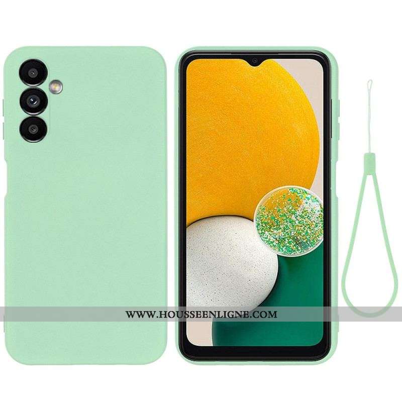 Coque Samsung Galaxy A14 5G / A14 Silicone Liquide à Lanière