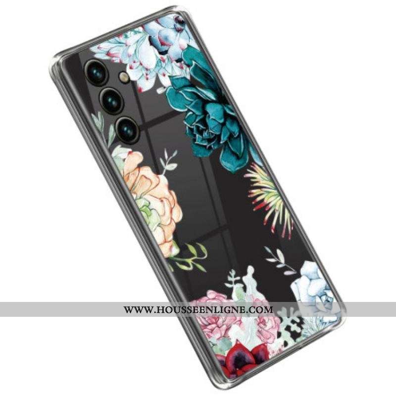 Coque Samsung Galaxy A14 5G / A14 Transparente Bouquet de Fleurs