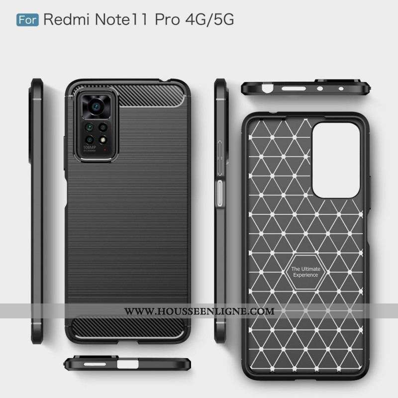 Coque Xiaomi Redmi 11 Pro Fibre Carbone Brossée