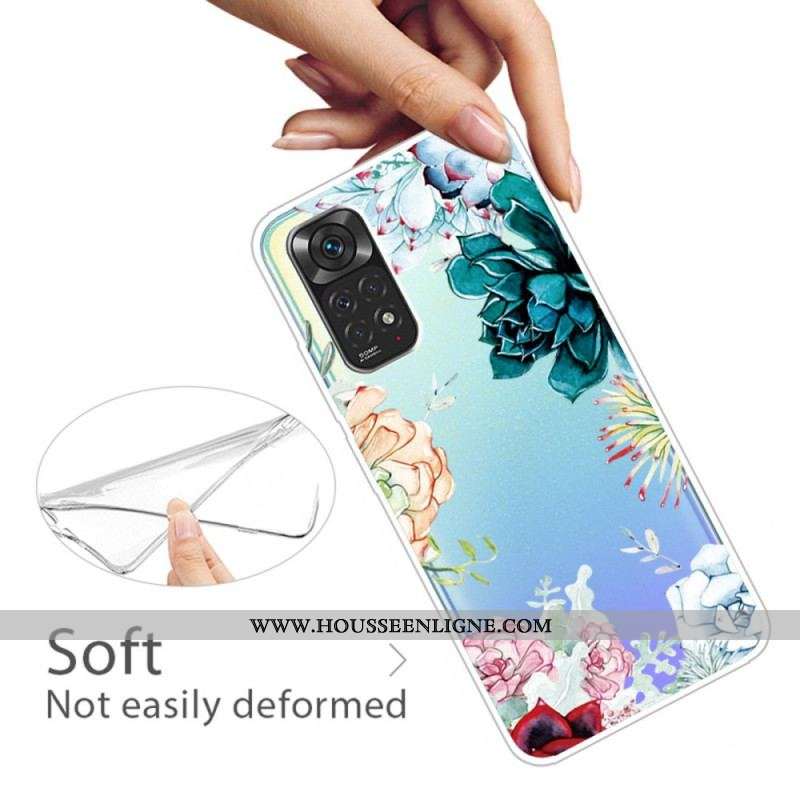 Coque Xiaomi Redmi Note 11 Pro / Note 11 Pro 5G Fleurs Aquarelle