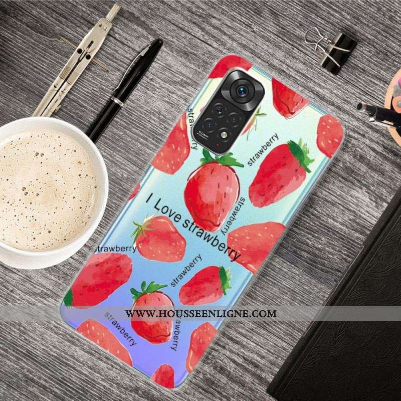 Coque Xiaomi Redmi Note 11 Pro / Note 11 Pro 5G Fraises / i Love Strawberry