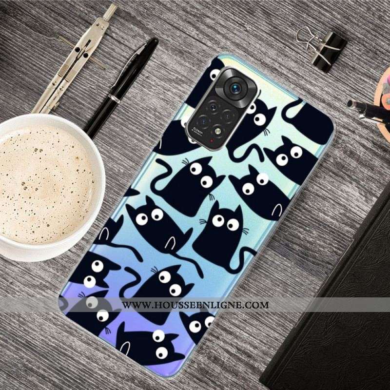 Coque Xiaomi Redmi Note 11 Pro / Note 11 Pro 5G Multiples Chats Noirs