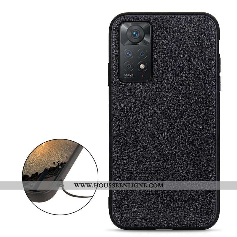 Coque Xiaomi Redmi Note 11 Pro / Note 11 Pro 5G Véritable Cuir Litchi