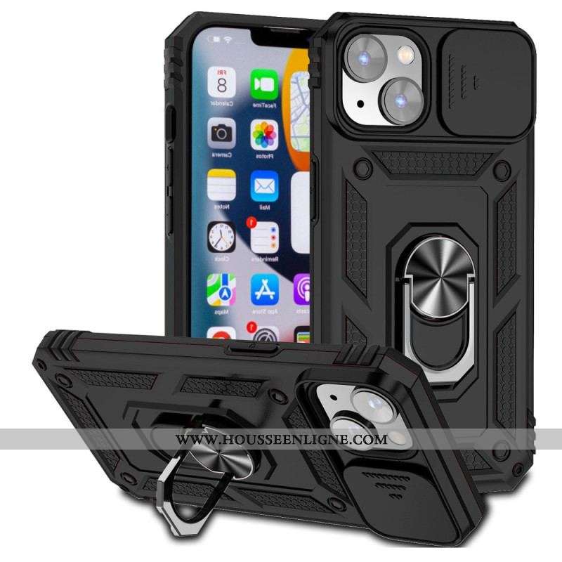 Coque iPhone 15 Anneau-Support et Protecteur Lentilles