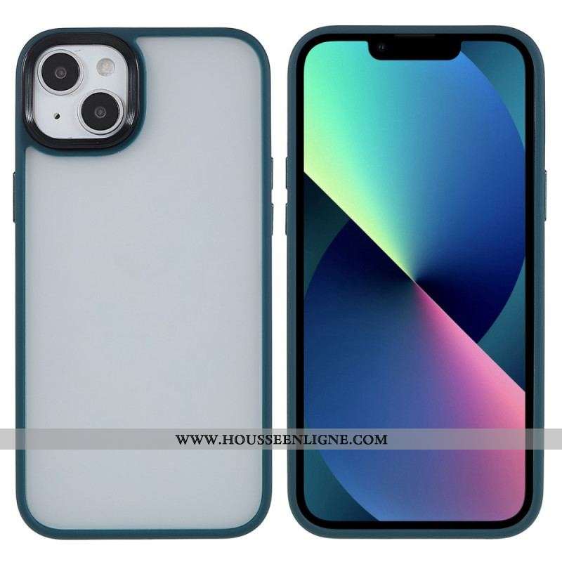 Coque iPhone 15 Plus Dos Acrylique et Rebords Silicone