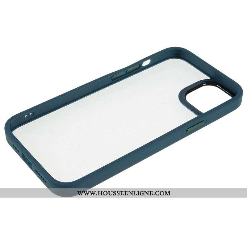 Coque iPhone 15 Plus Dos Acrylique et Rebords Silicone