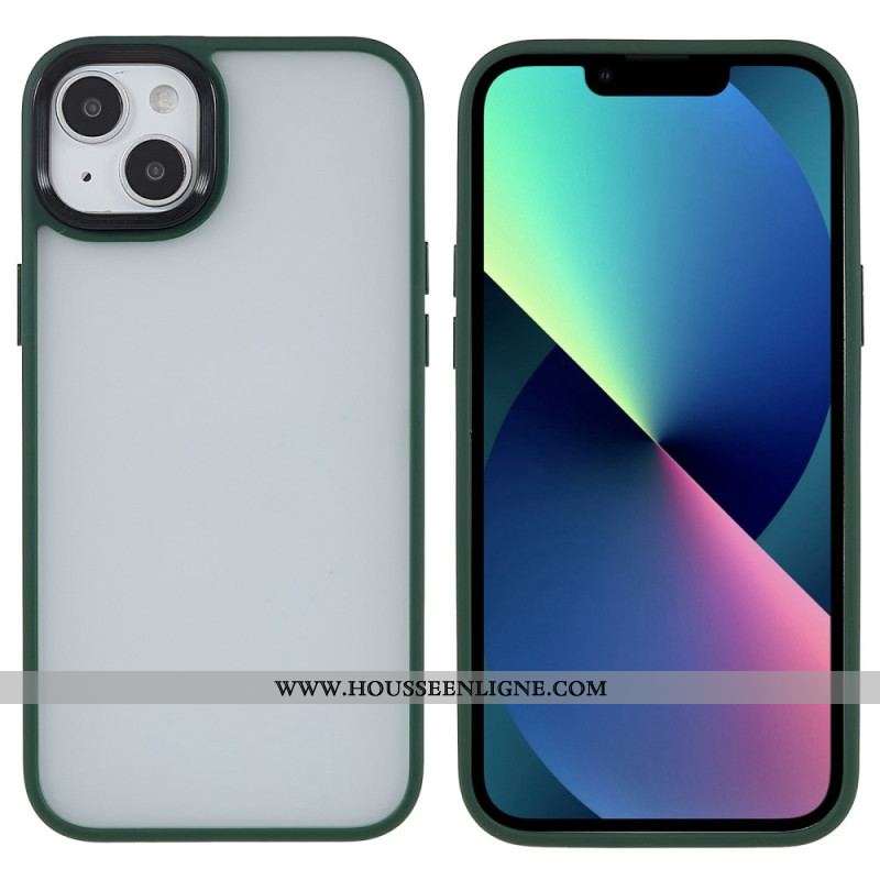 Coque iPhone 15 Plus Dos Acrylique et Rebords Silicone