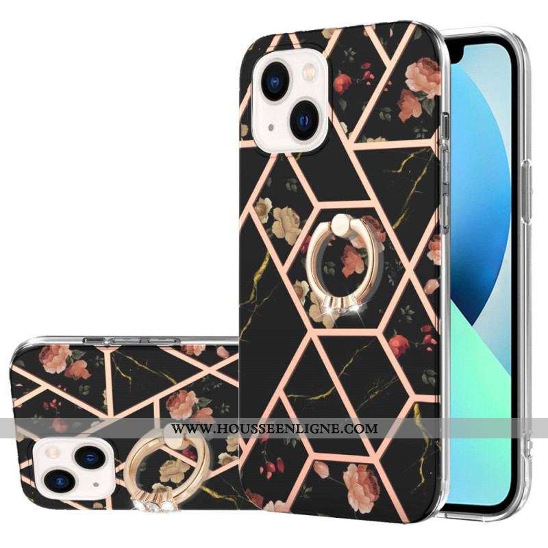 Coque iPhone 15 Plus Fleurs Anneau-Support