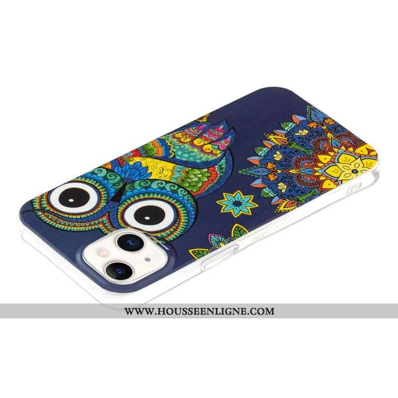 Coque iPhone 15 Plus Fluorescente Hibou