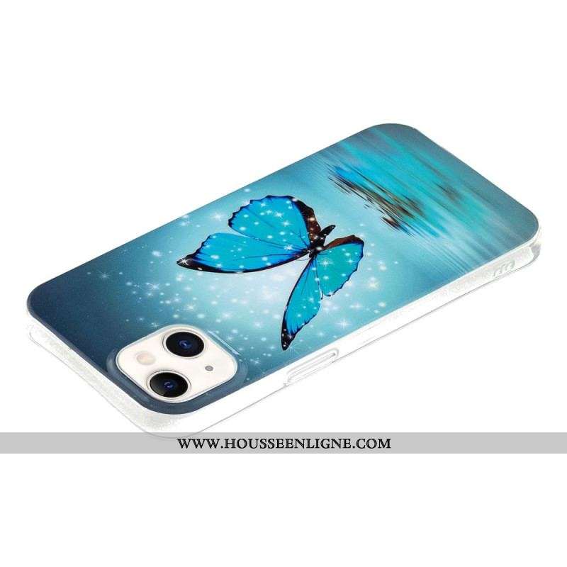 Coque iPhone 15 Plus Fluorescente Papillons