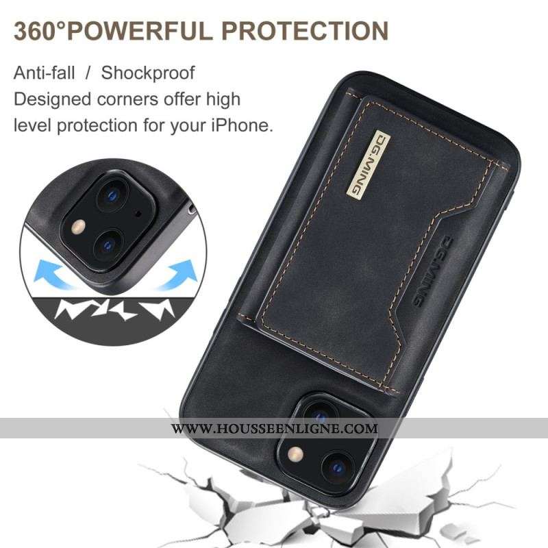 Coque iPhone 15 Plus Porte-Cartes Détachable DG.MING