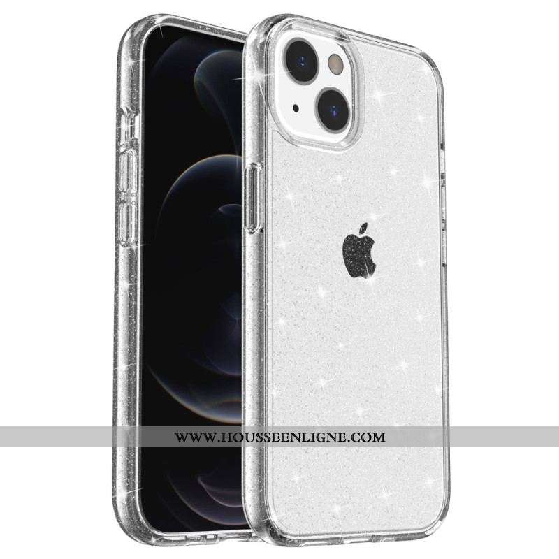 Coque iPhone 15 Plus Transparente Paillettes