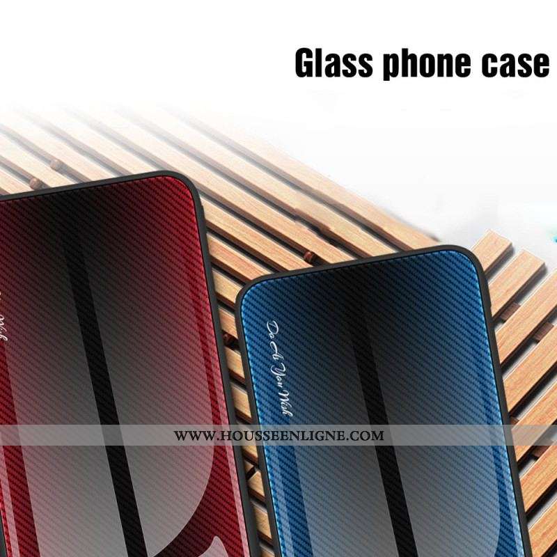 Coque iPhone 15 Plus Verre Trempé Fibre Carbone