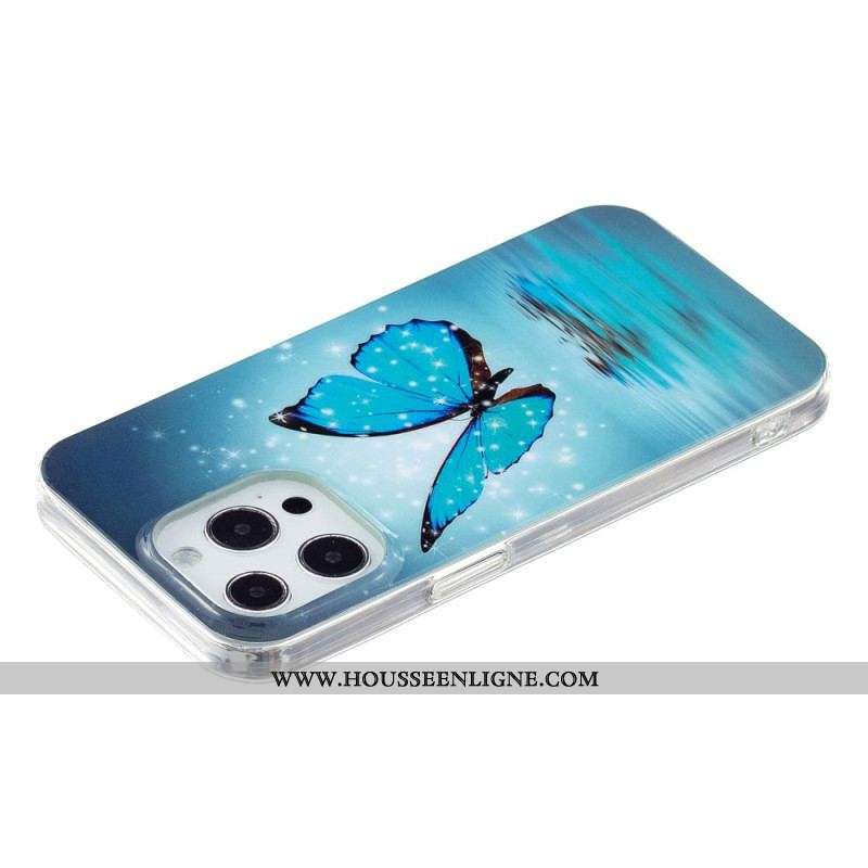 Coque iPhone 15 Pro Fluorescente Papillons