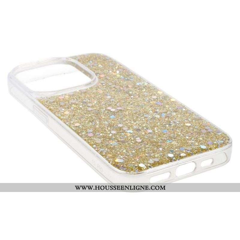 Coque iPhone 15 Pro Juste Paillettes