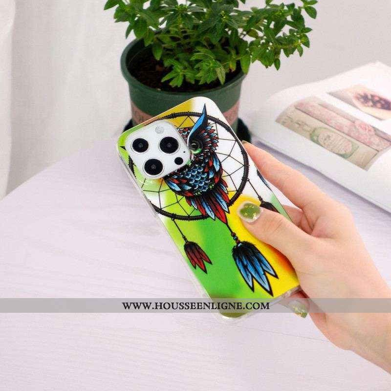 Coque iPhone 15 Pro Max Fluorescente Attrape Rêves