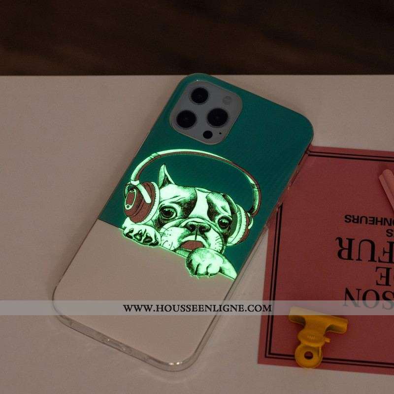 Coque iPhone 15 Pro Max Fluorescente Chien