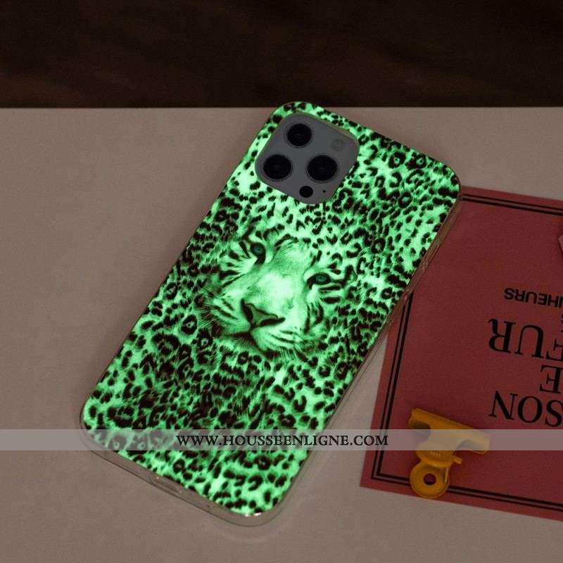 Coque iPhone 15 Pro Max Fluorescente Léopard