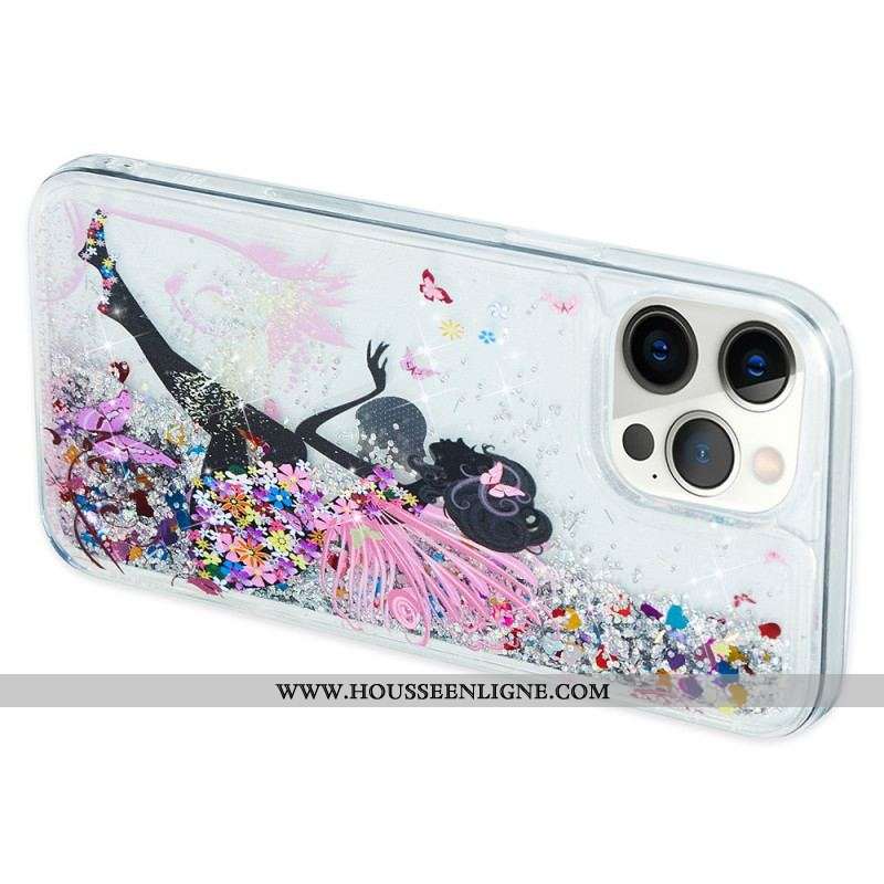 Coque iPhone 15 Pro Max Paillettes Chien