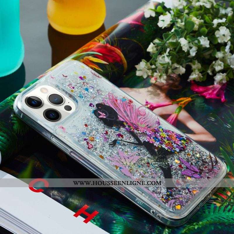 Coque iPhone 15 Pro Max Paillettes Chien