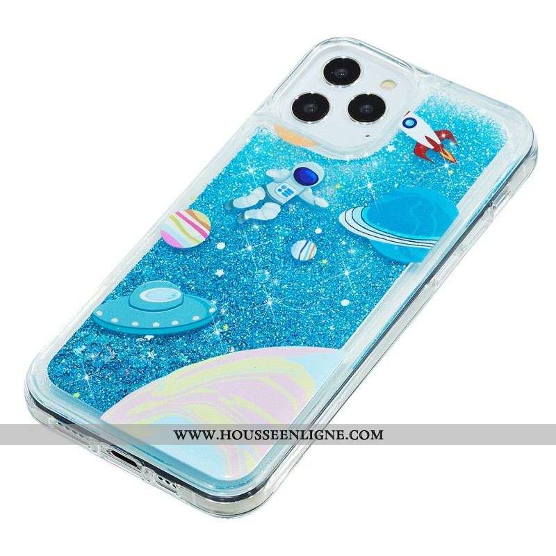 Coque iPhone 15 Pro Max Paillettes Espace