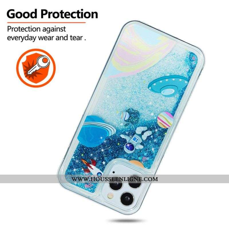 Coque iPhone 15 Pro Max Paillettes Espace