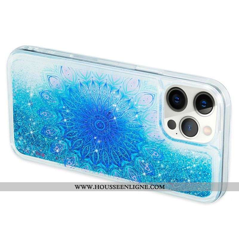 Coque iPhone 15 Pro Max Paillettes Mandala