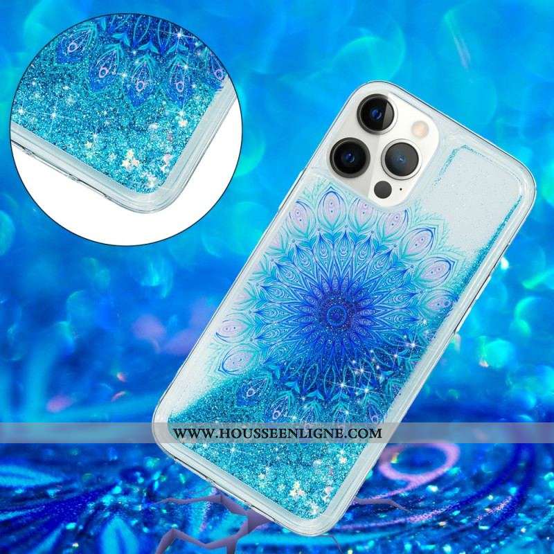 Coque iPhone 15 Pro Max Paillettes Mandala