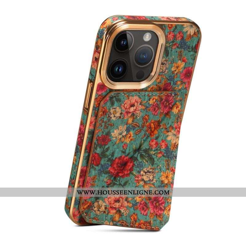 Coque iPhone 15 Pro Max Porte-Cartes Support Vintage