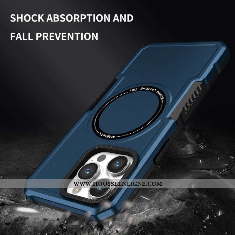 Coque iPhone 15 Pro Max Style Cuir Compatible Magsafe