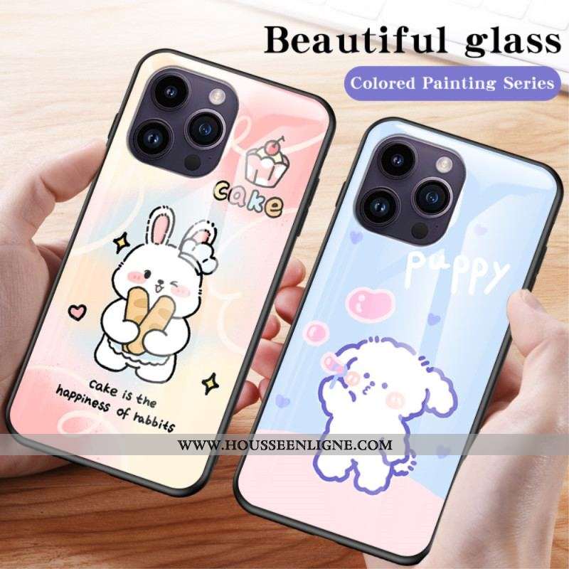 Coque iPhone 15 Pro Max Verre Trempé Bubble Dog