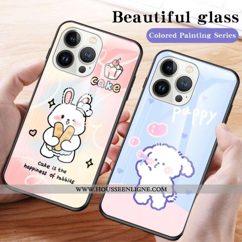 Coque iPhone 15 Pro Verre Trempé Bubble Dog