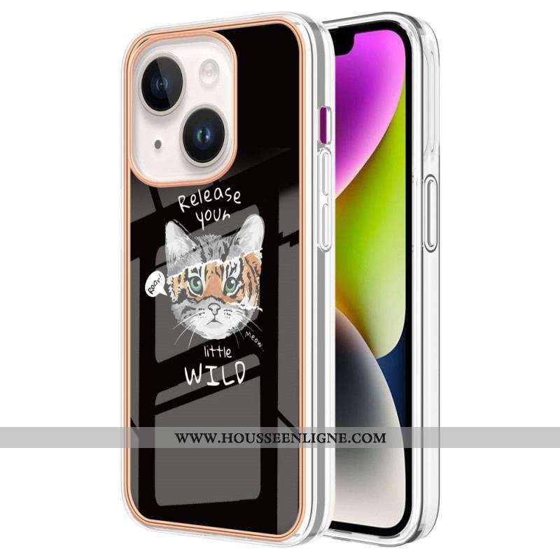 Coque iPhone 15 Pus Chat / Tigre