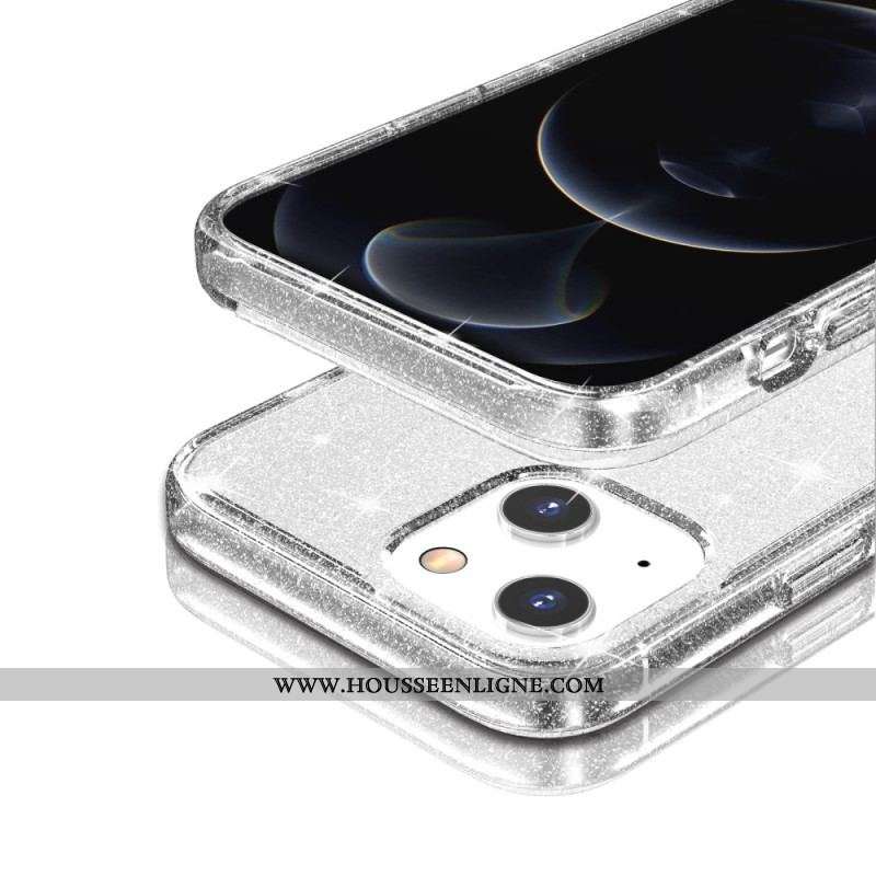 Coque iPhone 15 Transparente Paillettes