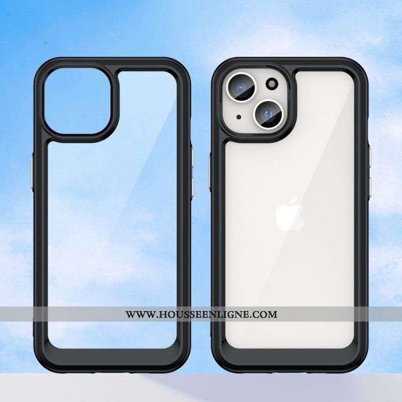 Coque iPhone 15 Transparente Rebords Silicone