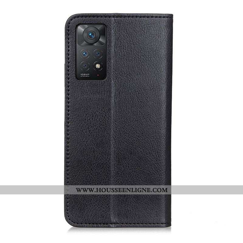 Flip Cover Xiaomi Redmi Note 11 Pro / Note 11 Pro 5G Cuir Fendu Litchi