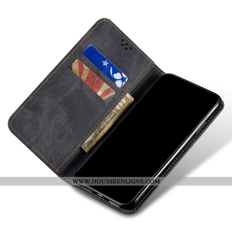 Flip Cover Xiaomi Redmi Note 11 Pro / Note 11 Pro 5G Tissu Jeans