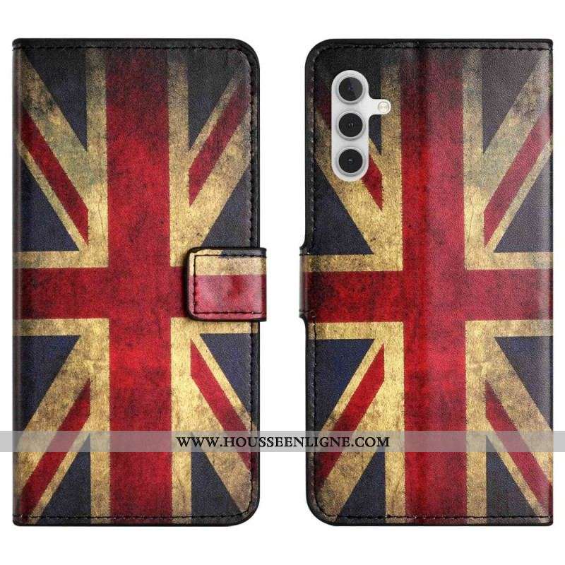 Housse Samsung Galaxy A14 5G / A14 Drapeau Anglais Vintage