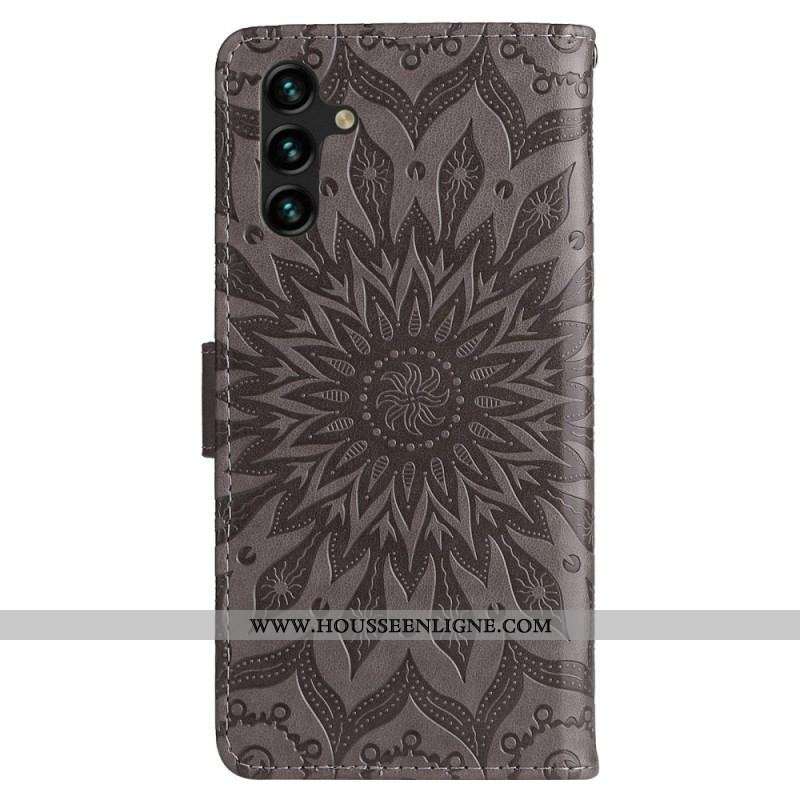 Housse Samsung Galaxy A14 5G / A14 Mandala Soleil avec Lanière