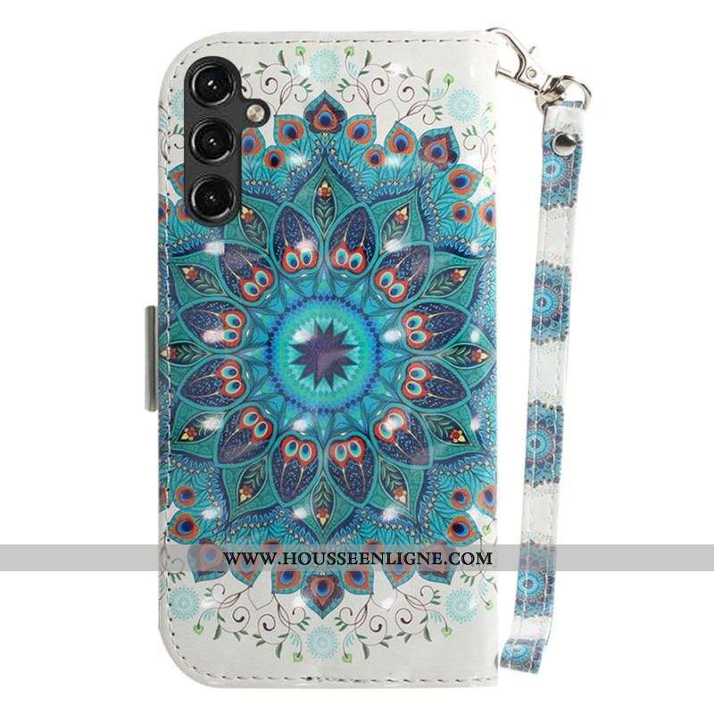 Housse Samsung Galaxy A14 5G / A14 Mandala à Lanière