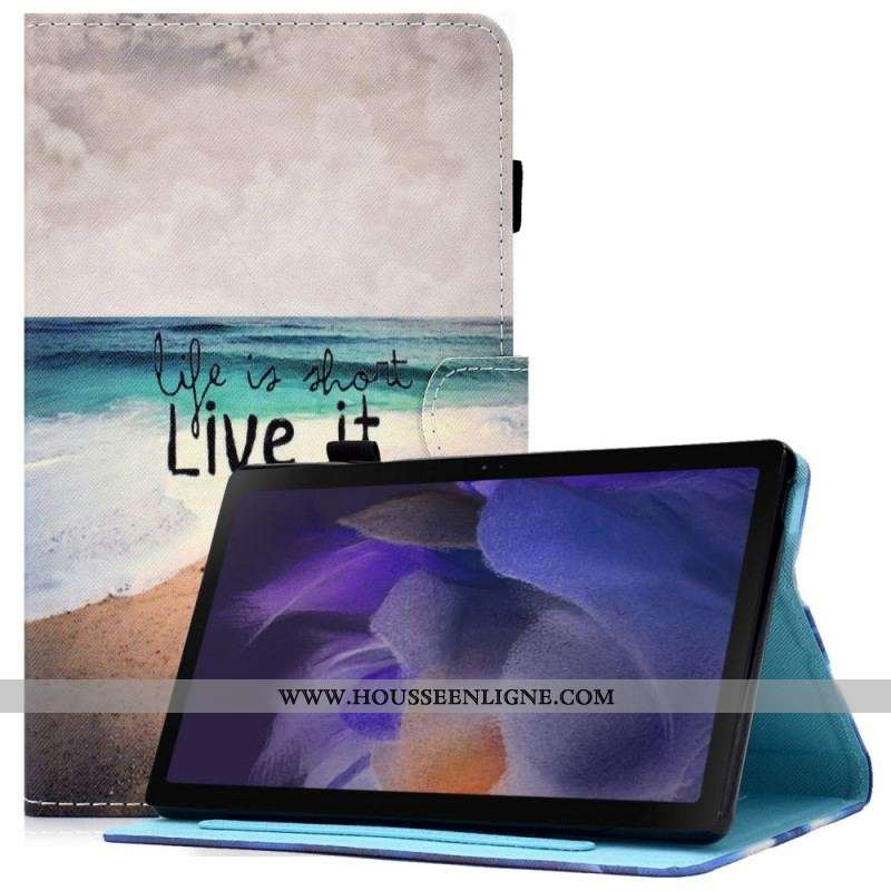 Housse Samsung Galaxy Tab A8 (2021) Life is Short Plage