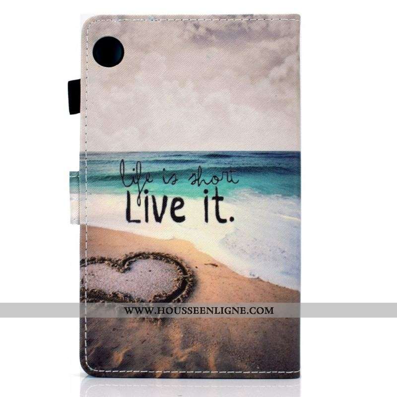 Housse Samsung Galaxy Tab A8 (2021) Life is Short Plage