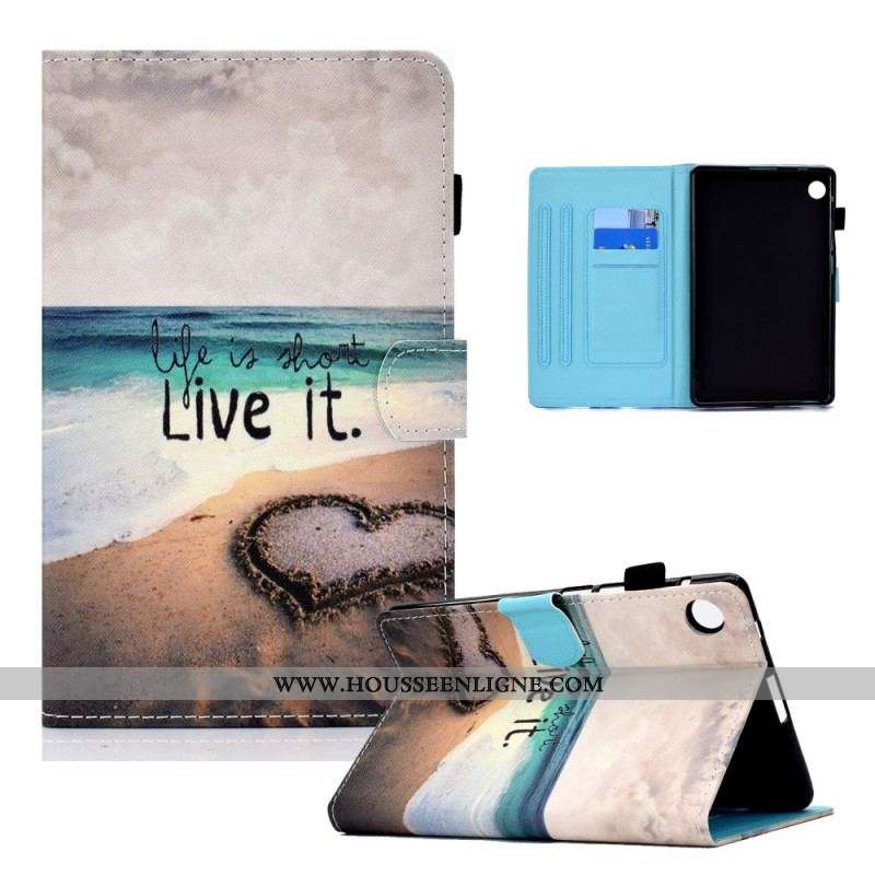 Housse Samsung Galaxy Tab A8 (2021) Life is Short Plage