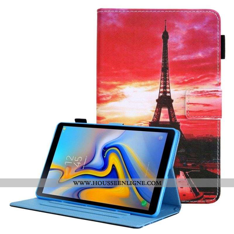 Housse Samsung Galaxy Tab A8 (2021) Sunset Tour Eiffel