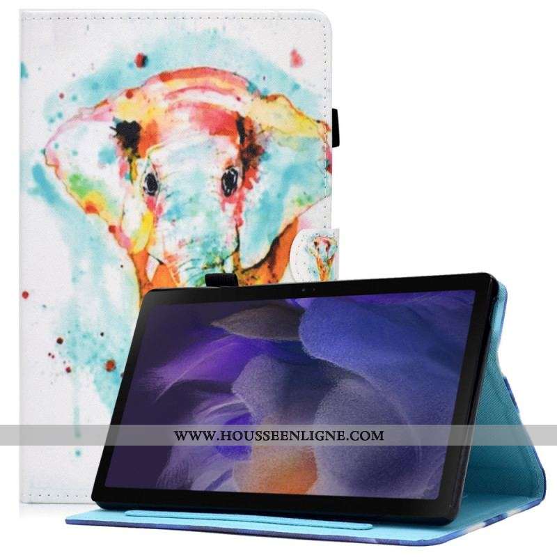 Housse Samsung Galaxy Tab A8 (2021) Éléphant Aquarelle