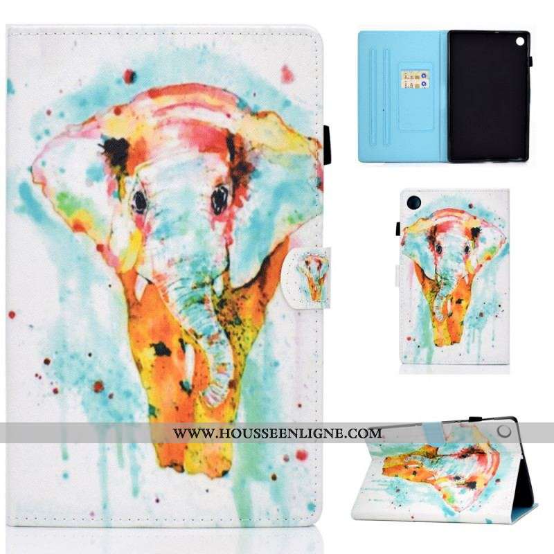 Housse Samsung Galaxy Tab A8 (2021) Éléphant Aquarelle